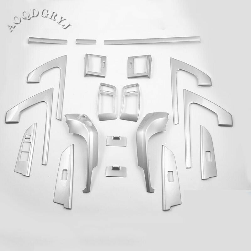 for TOYOTA for Land Cruiser 2008-2015 silver interior Full Dash Trim Kit Cover decor
