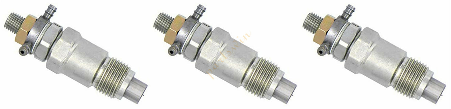 3-pack of fuel injector nozzles suitable for Kubota D1302, D1402, V1702, and V1902 engines. 15271-53000