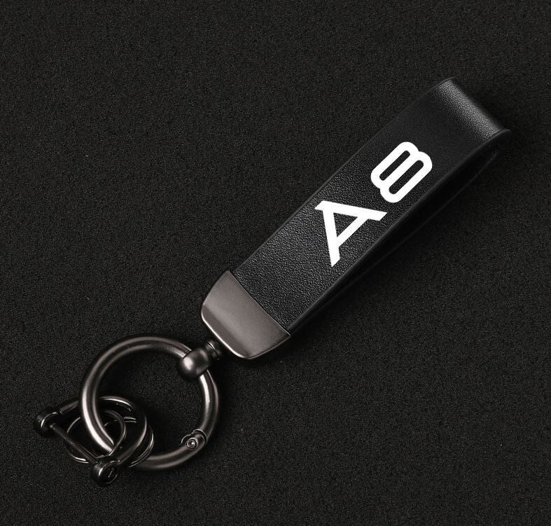 Car keychain, automatic key ring, dark green leather, suitable for Cooper S R53 R55 R56 R60 F55