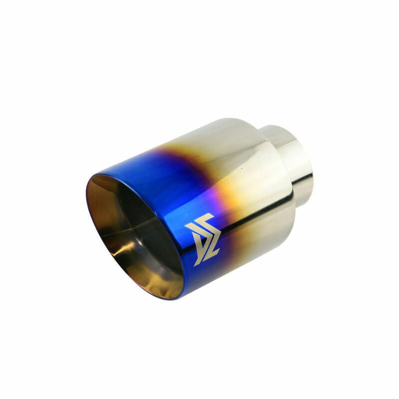 Burnt Blue Universal 2.5'' inlet 4'' outlet Exhaust End Tips Muffler Tips Slant