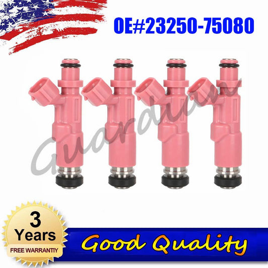 4-pack of fuel injectors 23250-75080 for Toyota 4Runner 2.7L 1998-00 99 Tacoma 98-04