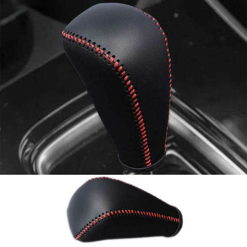 for Mitsubishi Outlander 2013-2021Leather PU Hand-stitched Gear Shift Knob Cover