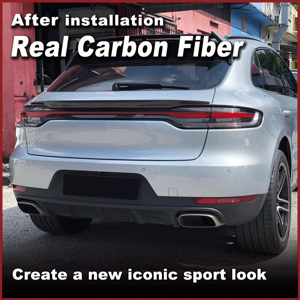 Fit for Porsche Macan 2018-2023 REAL CARBON FIBER Rear Middle Trunk Spoiler Wing