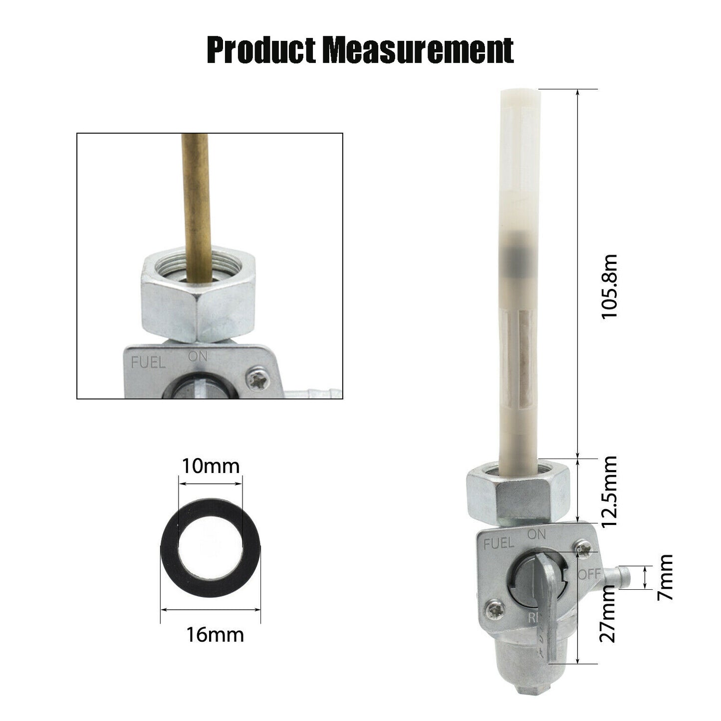 Fit For CB750F CB750K CB900C CB900F Magna 700 750 Fuel Valve Petcock Assembly