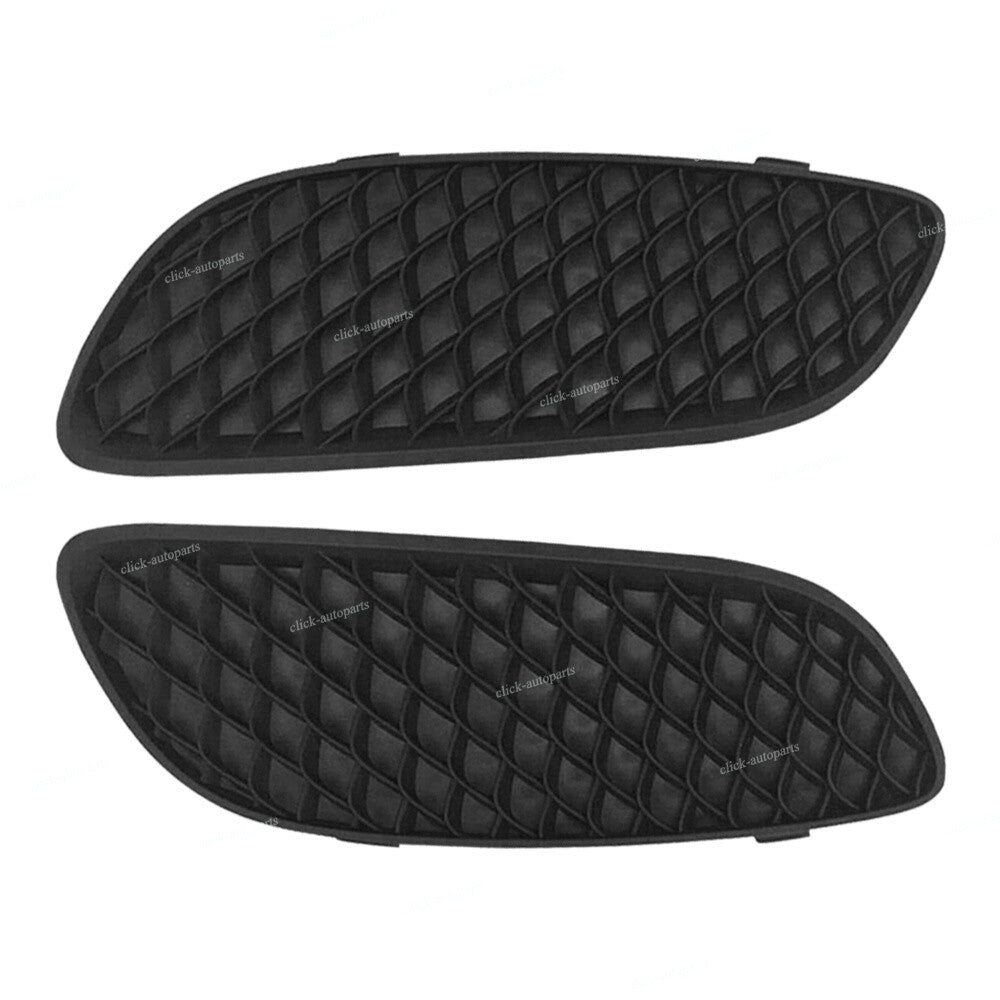 Pair Front Bumper Grille Cover Left Right Fits 15-18 for Mercedes W176 A-Class Black