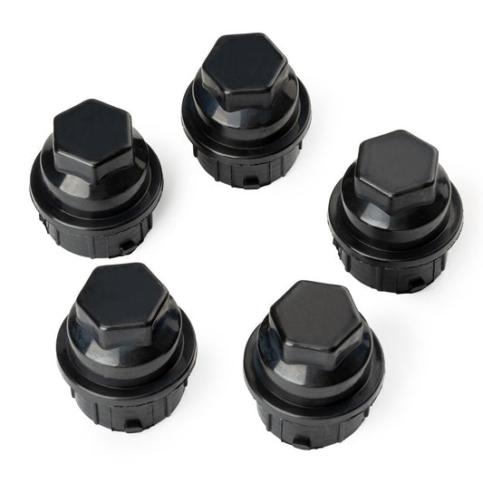 5-Piece Wheel Nut Cover Replacement Kit 9593028 for Buick , for Chevrolet , for GMC , for Pontiac , Black, new