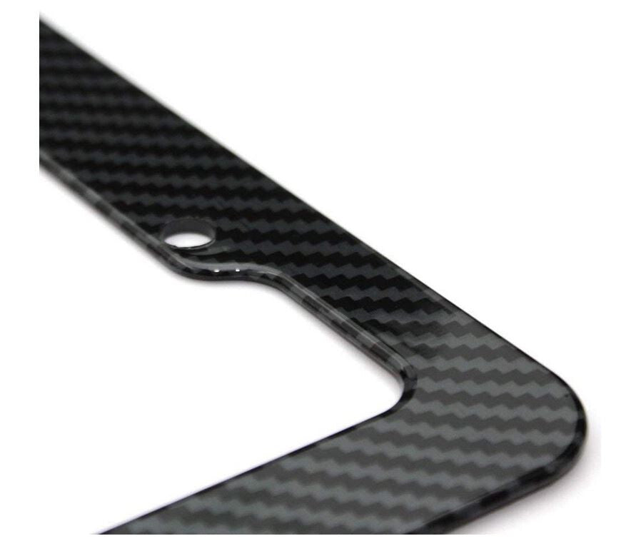 piece car license plate frame cover cap trunk black carbon suitable for Toyota