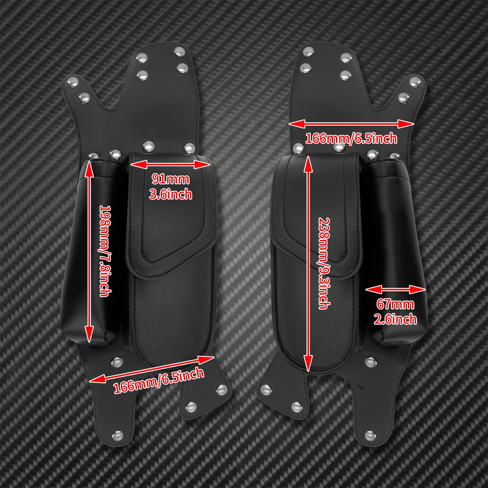 1 Piar Saddlebag Guard Bag Water Bottle Holder Fit for Harley Touring 1997-2021