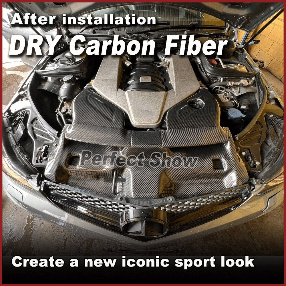 for Mercedes-Benz W204 C63 AMG DRY Carbon Fiber Air Filter Intake System Cover