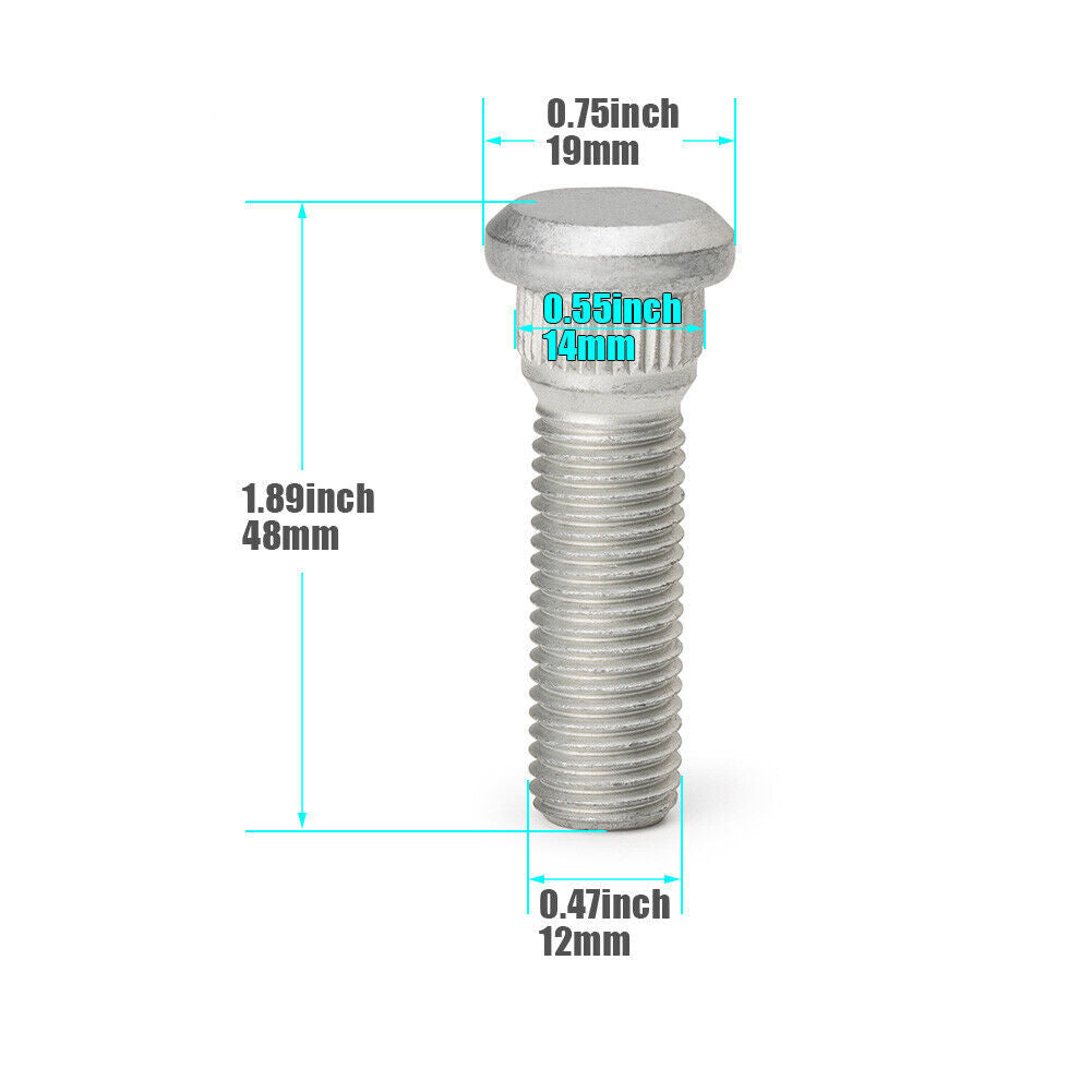 2-piece pack fits for Toyota Tacoma Tundra for Lexus wheels, LUG STUD HUB BOLT 90942-02049, .