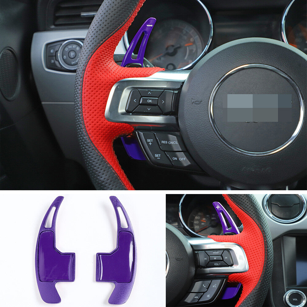Steering Wheel Shift Paddle Shifter Extension for Ford for Mustang 2015+Alloy Purple