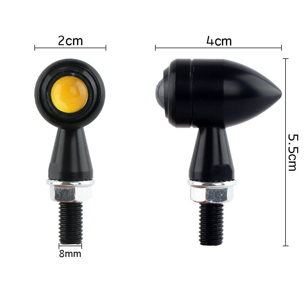4x Motorcycle LED for Mini Turn Signal Lights Flashing 12V for Harley Bobber Cafe Racer