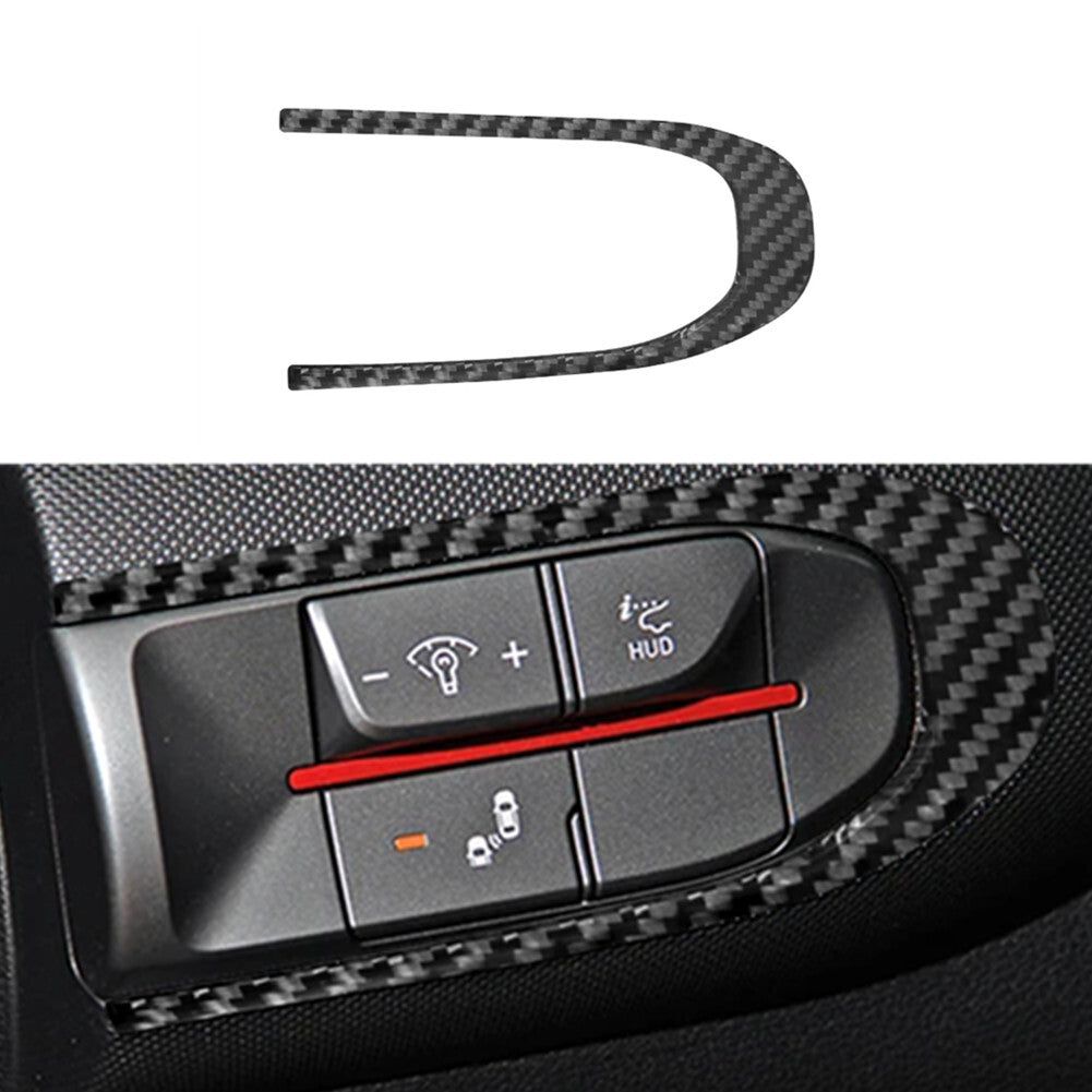 Carbon fiber dimmer light button frame cover for modern for Veloster JS 2019-22