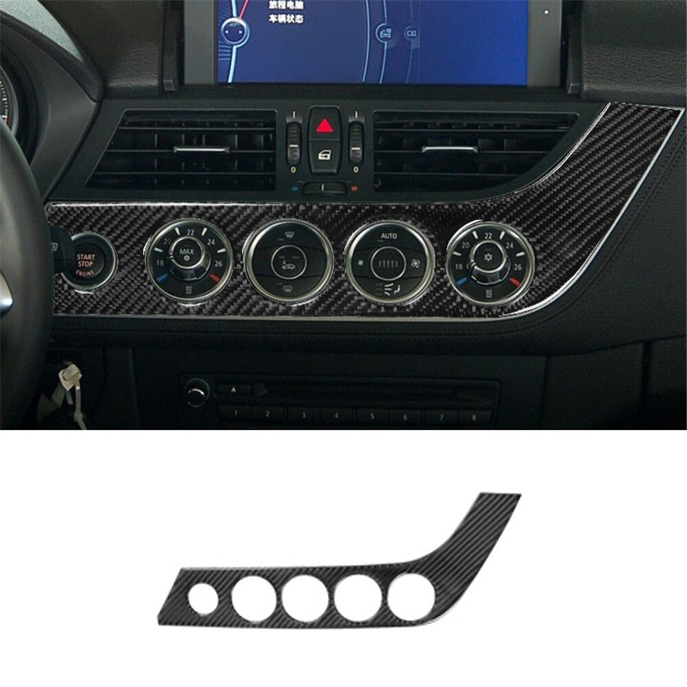 Carbon fiber front A/C control button trim for BMW Z4 E89 2009-2016
