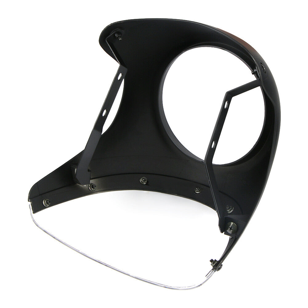 7-inch motorcycle headlight, handlebar pad, black rearview mirror, windshield suitable for Cafe Racer