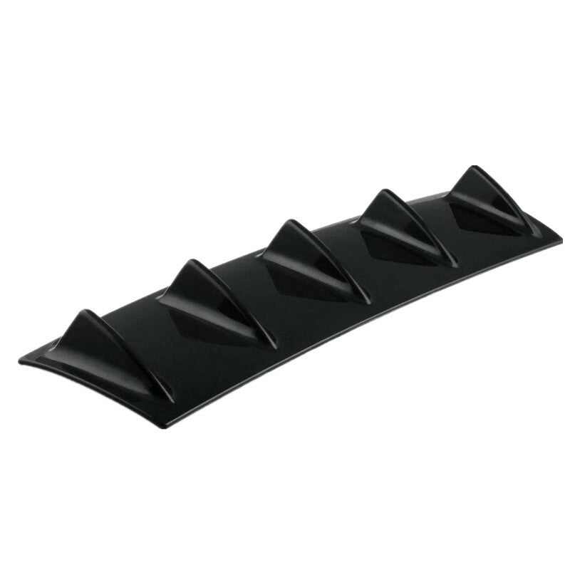 Car Rear Diffuser Fin Style Black ABS Plastic Splitter Spoiler Valance Under Lip