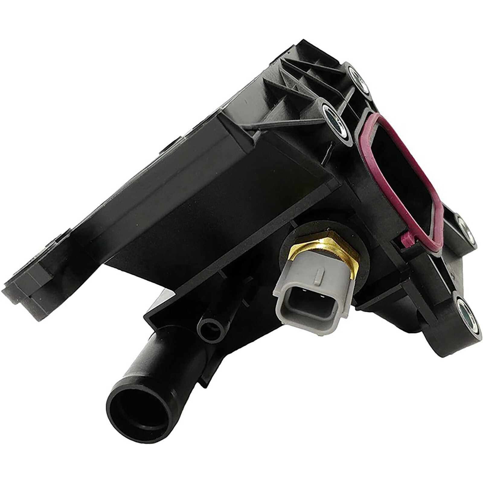 Black Water Outlet Engine Coolant Thermostat Housing for Mazda 3 5 6 2007-2013