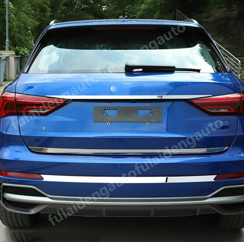 for Audi Q3 2019 2020 2021 Chrome REAR TRUNK TAIL GATE DOOR LID COVER TRIM Strip