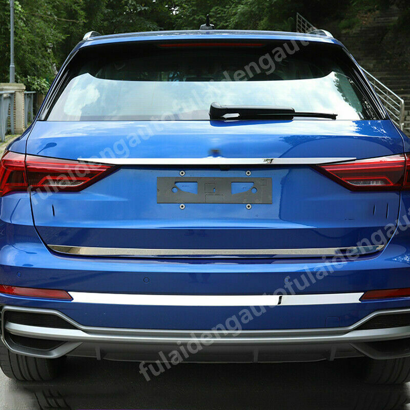 for Audi Q3 (F3) 2019-2021 Chrome Rear Bumper Guard Molding Strip Cover Trim