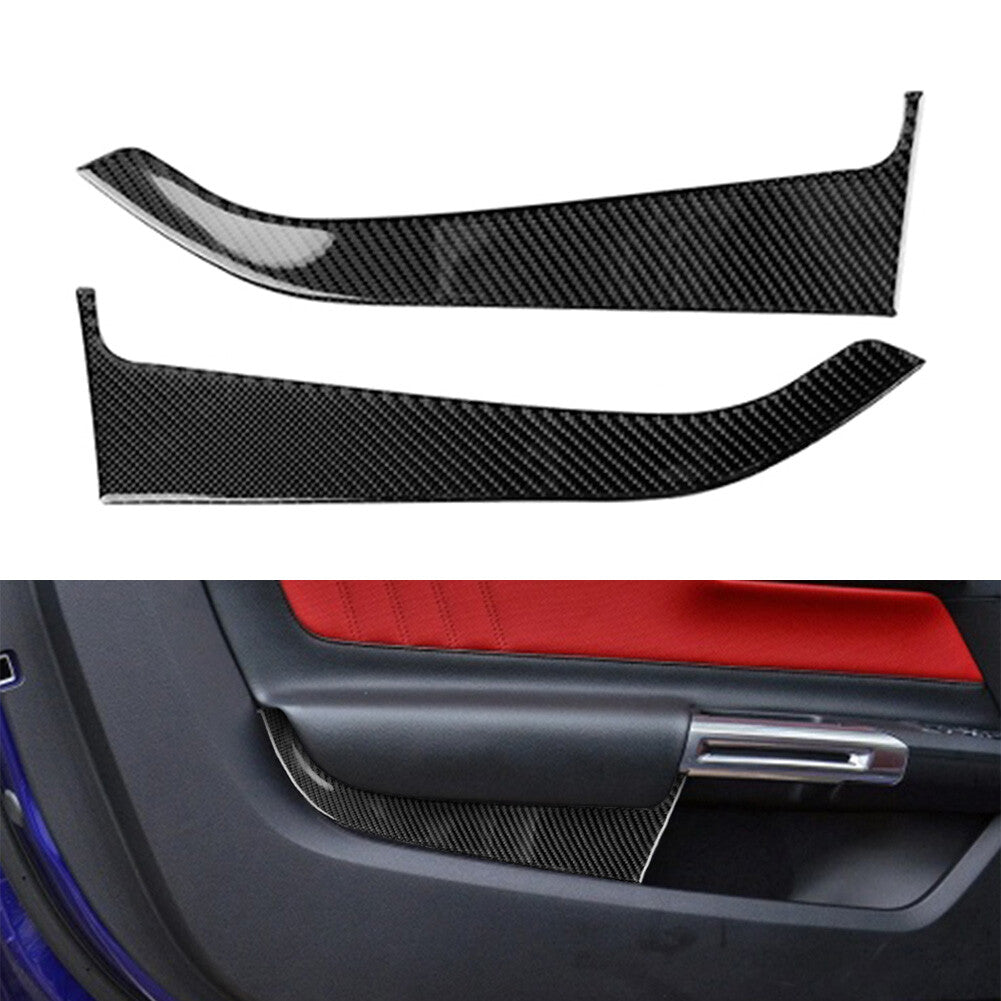 Carbon Fiber Interior Door Panel Cover for Ford for Mustang 2015-2023