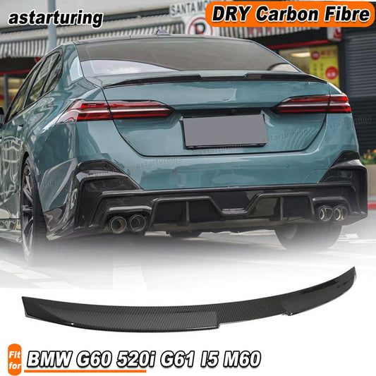 Fit for BMW G60 G61 530i 540i i5 2024-25 DRY CARBON Rear Trunk Spoiler Wing Lip