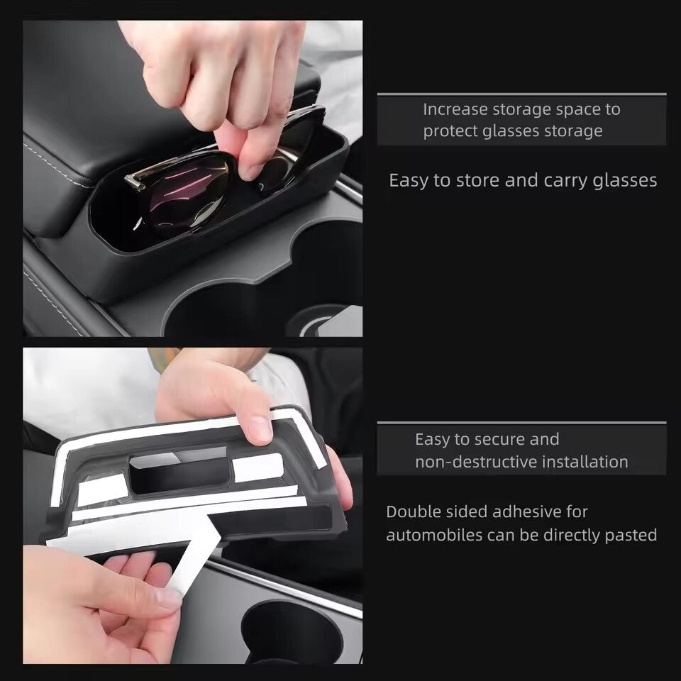 for Tesla for Model Y 2024 Center Console Armrest Storage Box Glasses Tray Organizer