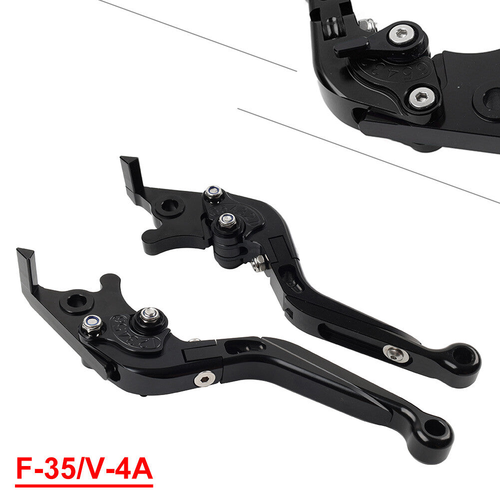 Folding Extendable Brake Clutch Levers for Suzuki GSXR600 GSXR750 11-21 Black