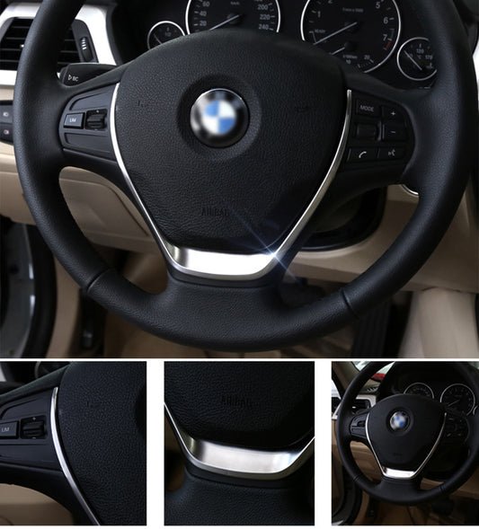 for BMW 3 Series X3 Series ABS Chrome Interior Steering Wheel ADD-ON Trim Refit