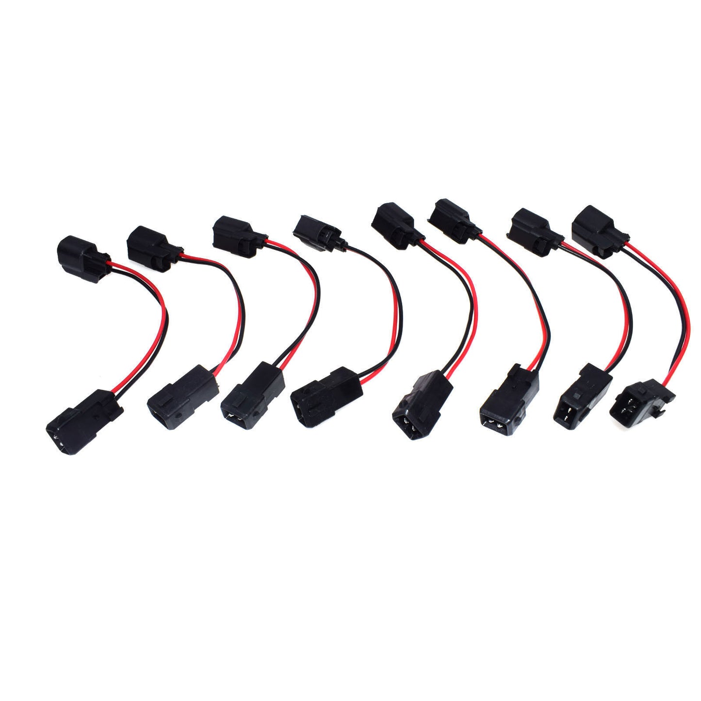 Set of 8 INJECTOR ADAPTOR HARNESS EV1-EV6 Engine wire harness plug Connector NEW