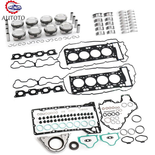 ¦µ89/22mm Piston Engine Overhaul Kit for BMW 750i X5 X6 F06 650i F12 N63 4.4L V8