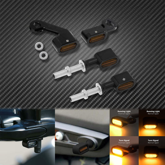 Front Rear Clutch for Mini Turn Signal Indicator Black Light Fit for Harley Touring