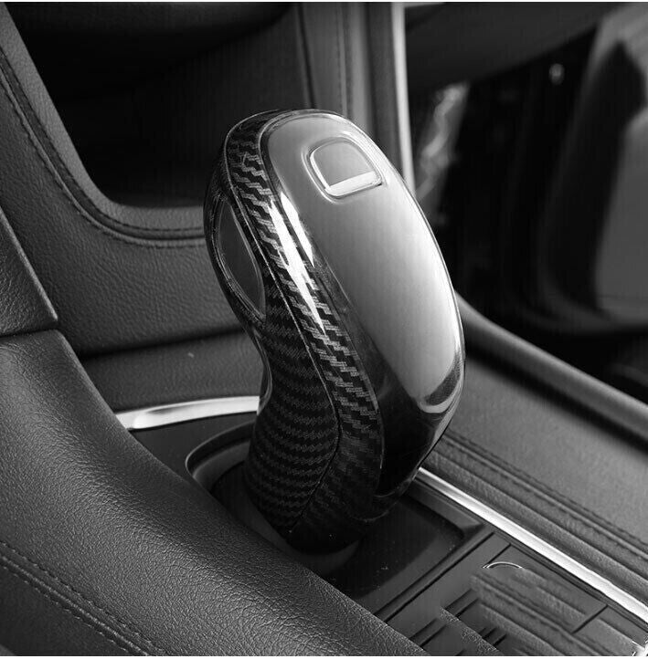 Central Console Gear Shift Knob Trim ABS Carbon Fiber for Cadillac CT5 20-2024