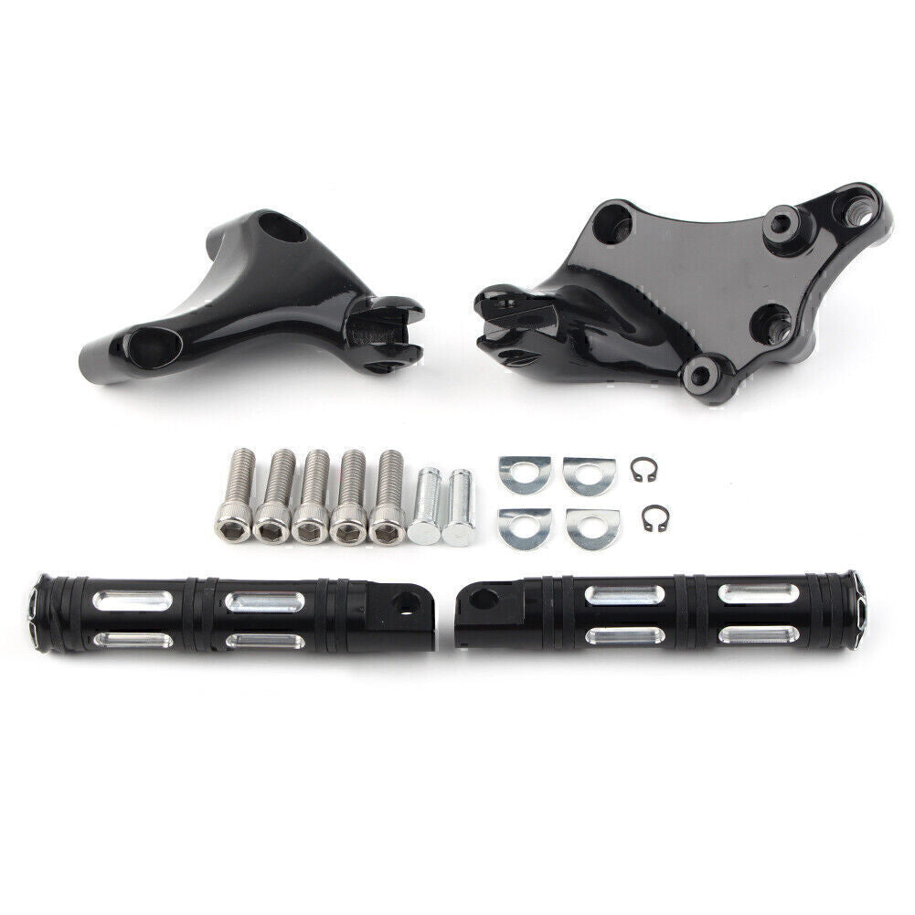Rear Passenger Foot Peg Footrest Kit Fit for Harley SuperLow XL883L XL1200T 2014-21