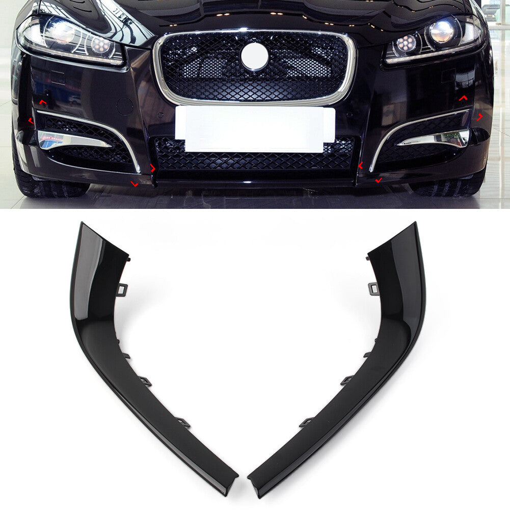 1 Pair Front Bumper Upper Molding Trim for Jaguar XF 2012-2015 C2Z20504 C2Z20500