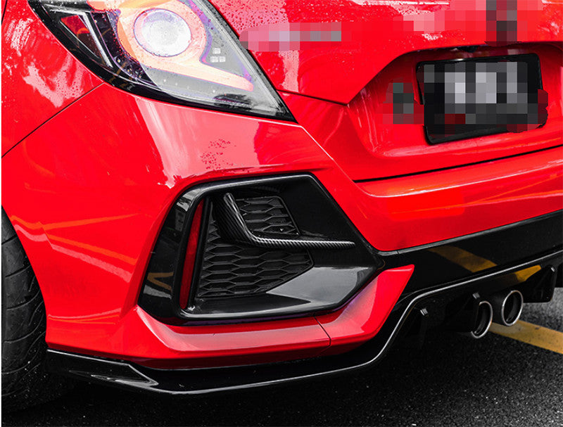 for Honda for Civic Hatchback 2017-2021 Carbon Fiber Rear Fog Light Lamp Strip Trim
