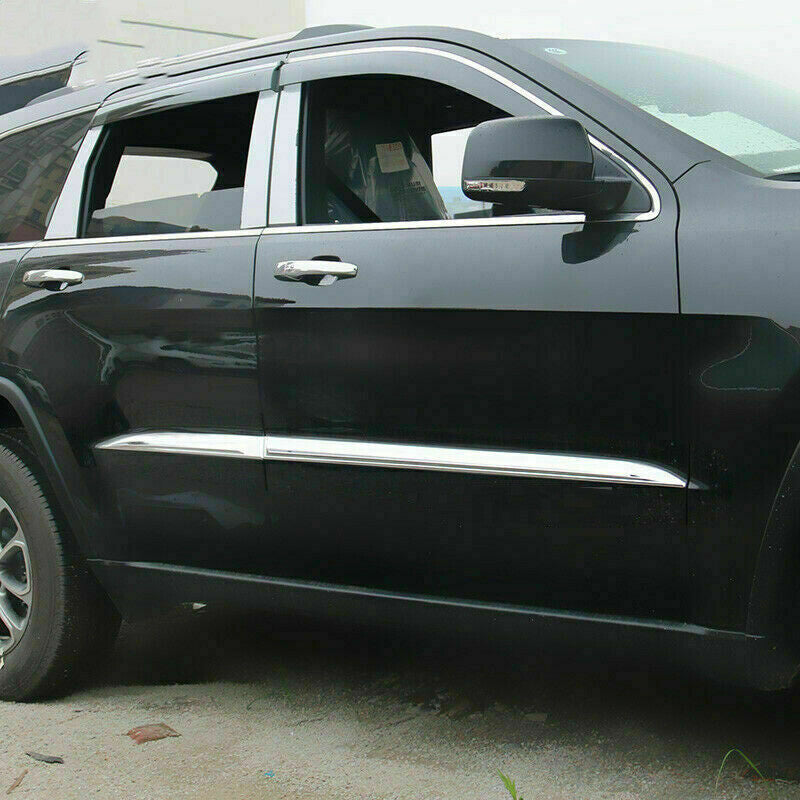 for Jeep Grand Cherokee 2014-2021 Chrome Body Side Door Molding Cover Trim ABS