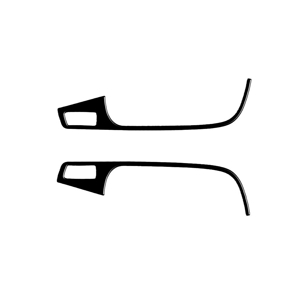 2Pcs Gloss Black Rear Window Lift Button Trim Cover Decor for Audi Q5 2009-2017