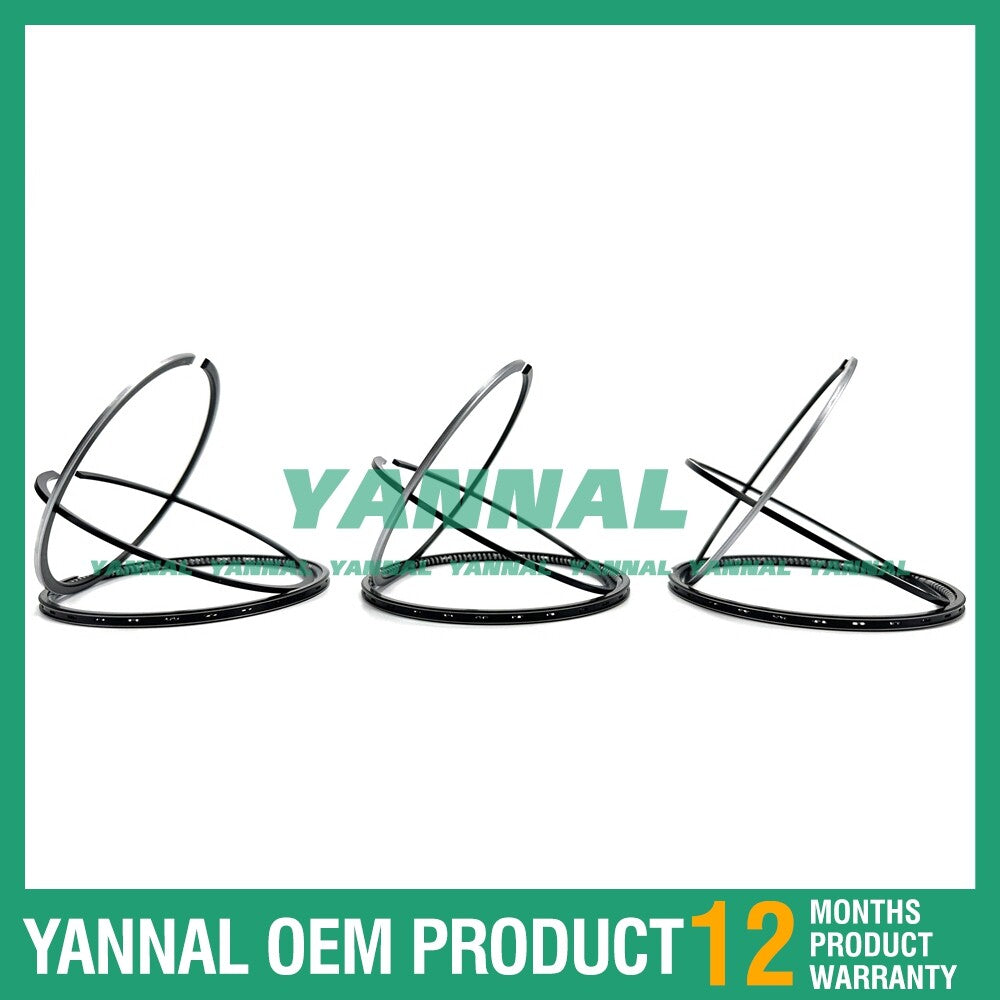 3 sets of piston rings + 0.5 mm for Kubota D950 engine parts (fits one engine)