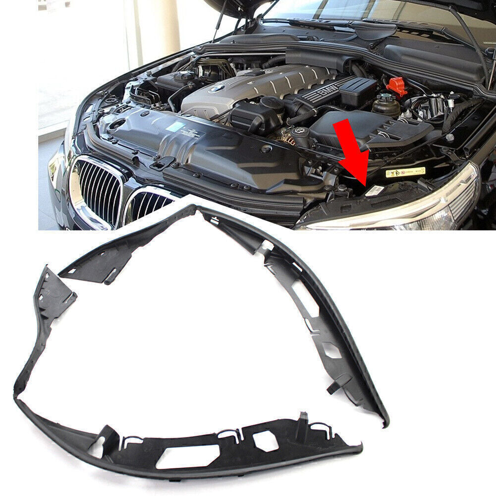 2x Upper Front Headlight Gaskets Sealing Strip Fit for BMW 5 Series E60 525xi 528i