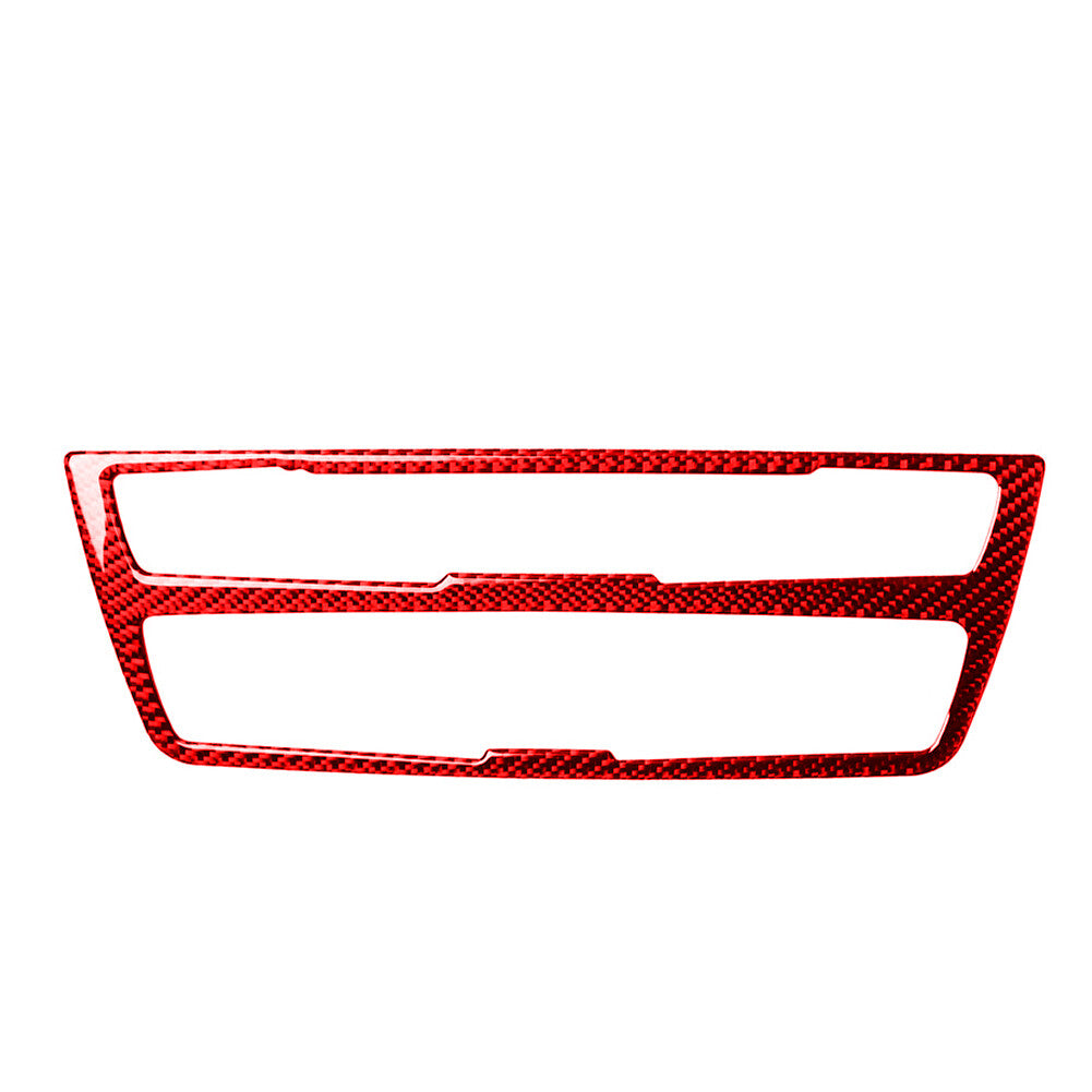 Red Carbon Fiber CD Panel Interior Sticker Trim Fit for BMW 3 Series F30 2013-17
