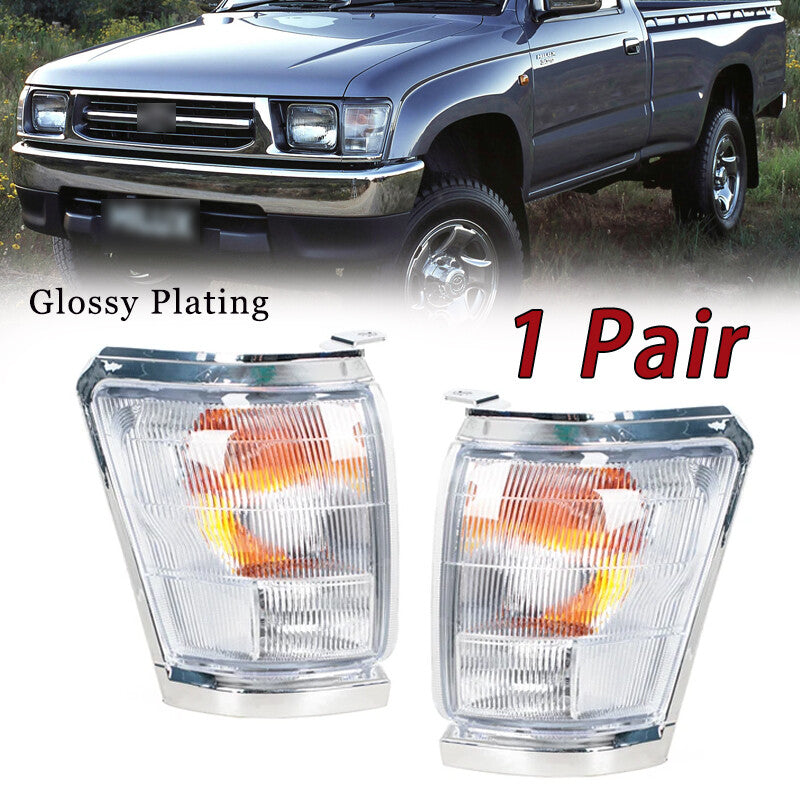 1 Pair Wide Corner Light Headlight Plating frame for Toyota Hilux 1997-2001