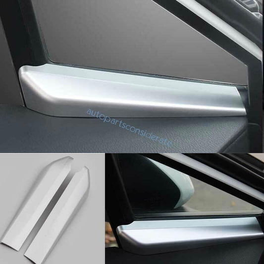 for Toyota CHR C-HR 18-2022 ABS Matte Silver A Post Front Triangle Cover Trim 2X