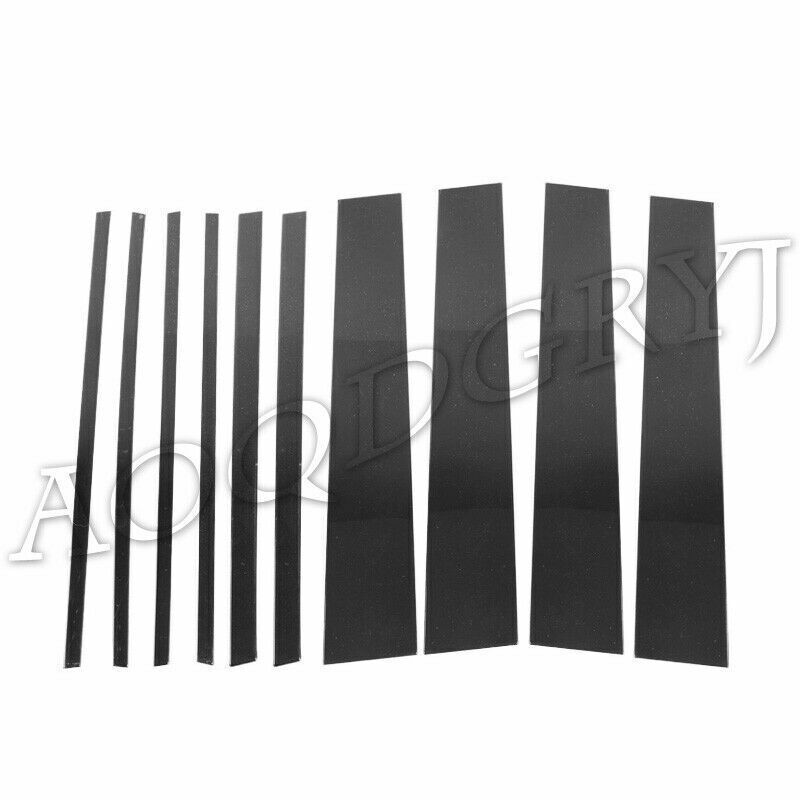 for Toyota Prado Fj150 2010-21 Door Window Black Steel Pillar Post Cover Kit 10x