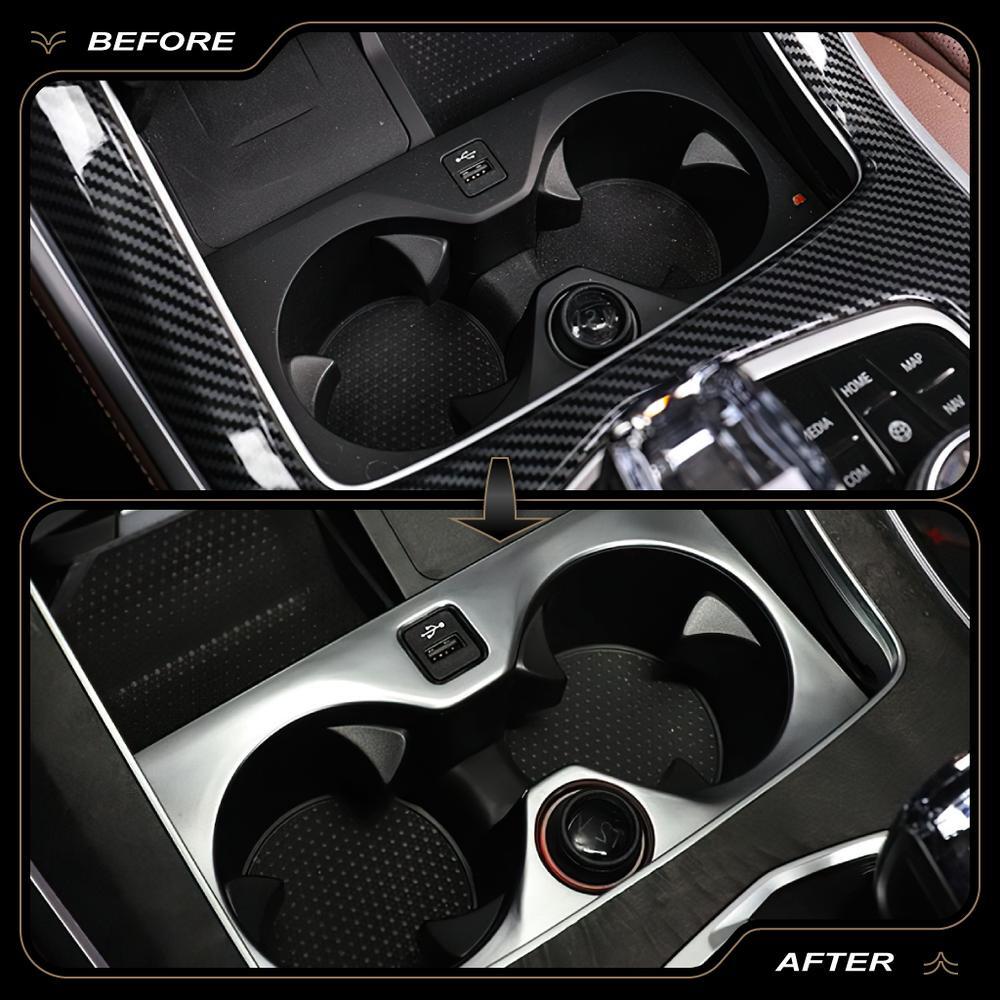 for BMW X5 X7 G05 G07 2019+ ABS Silver Center Cup Holder Frame Cover Trim 1Pcs