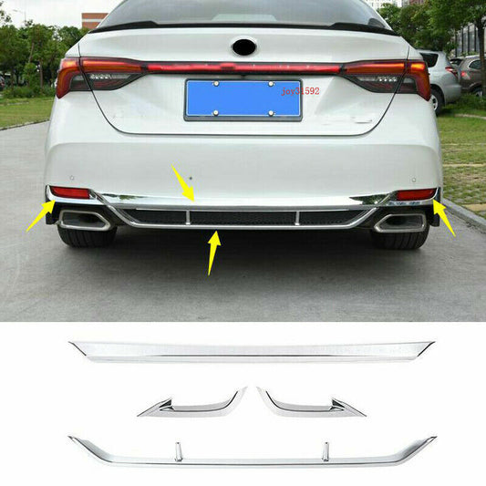 ABS Chrome Rear Bumper Lip Protector Cover Trims 4P for Toyota for Avalon 2019-2021