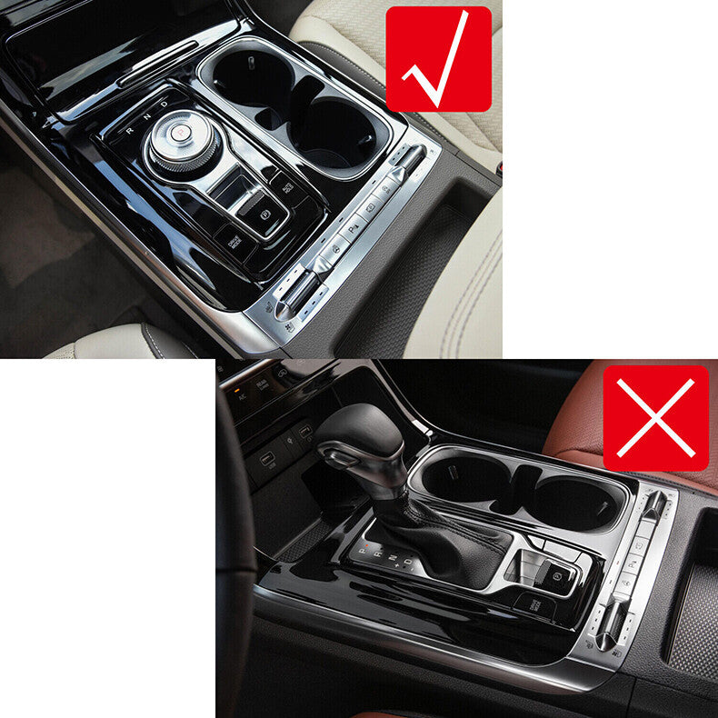 for Kia Carnival 22-23 Wood Grain Console Gear Shift Box Panel Frame Cover trim
