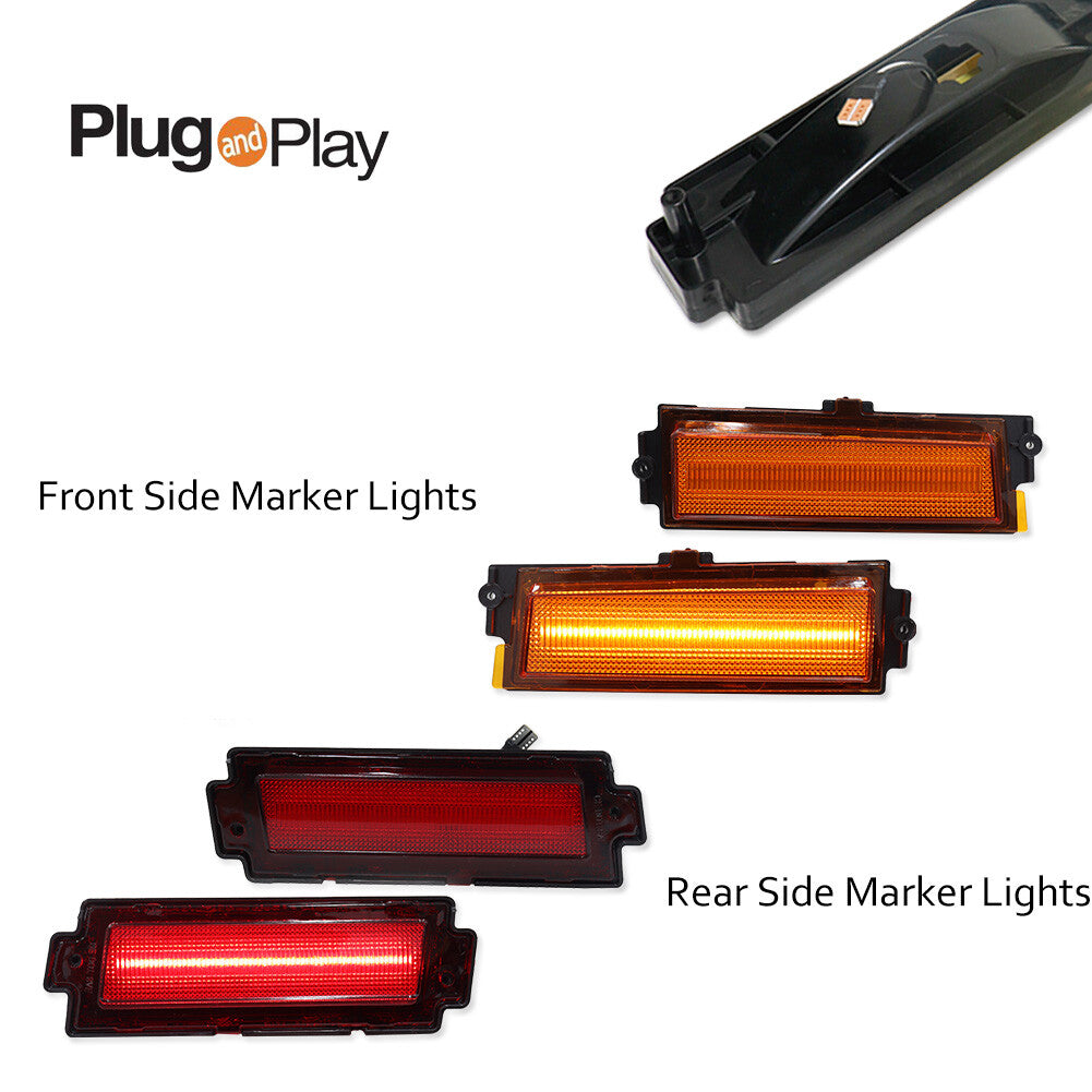 4-piece set of amber/red LED side marker lights for Chevrolet Monte Carlo SS 1981-88