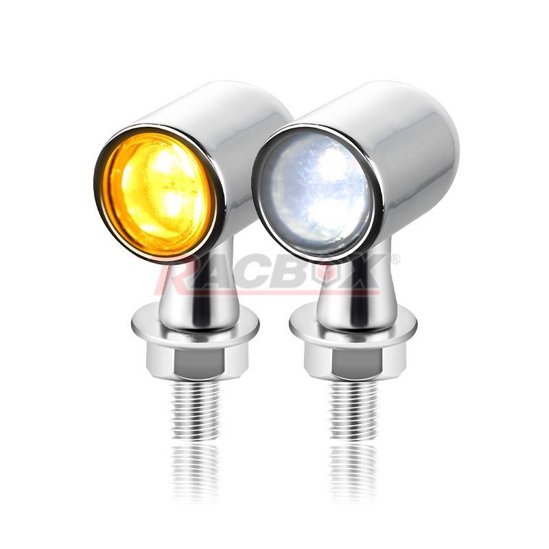 2X Chrome for Mini Motorcycle LED Turn Signals Blinker Light Indicator Running DRL