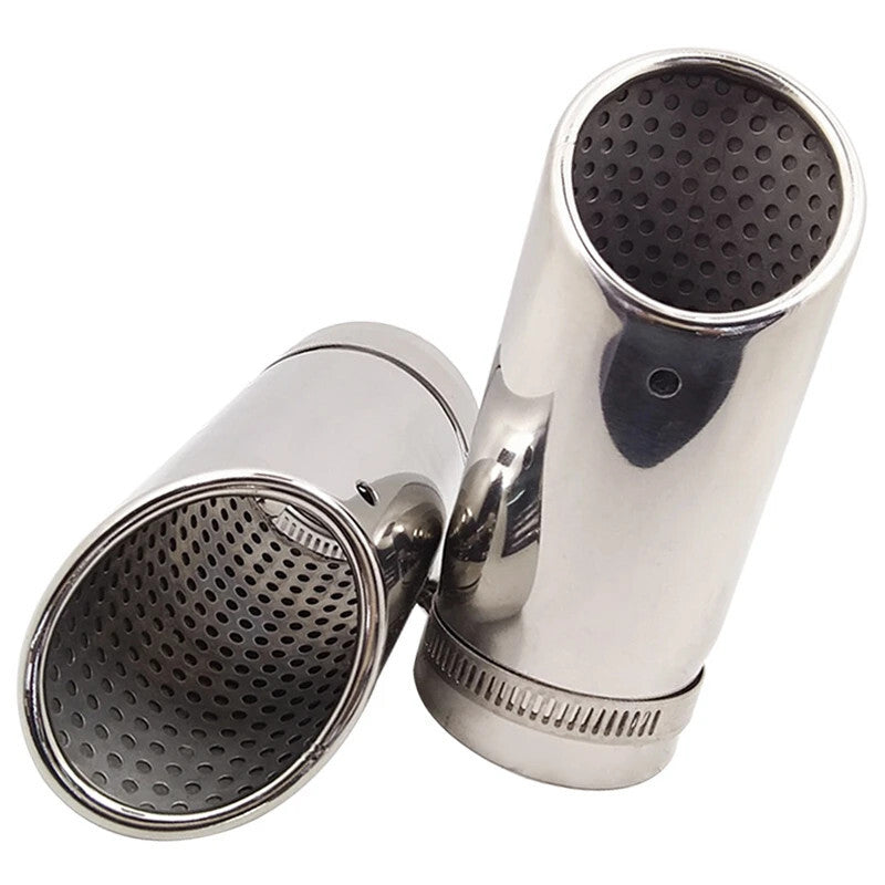 Car Exhaust Muffler Tip Stainless Steel Pipe Chrome 2Pcs for 10-13 for Benz C180 Kit