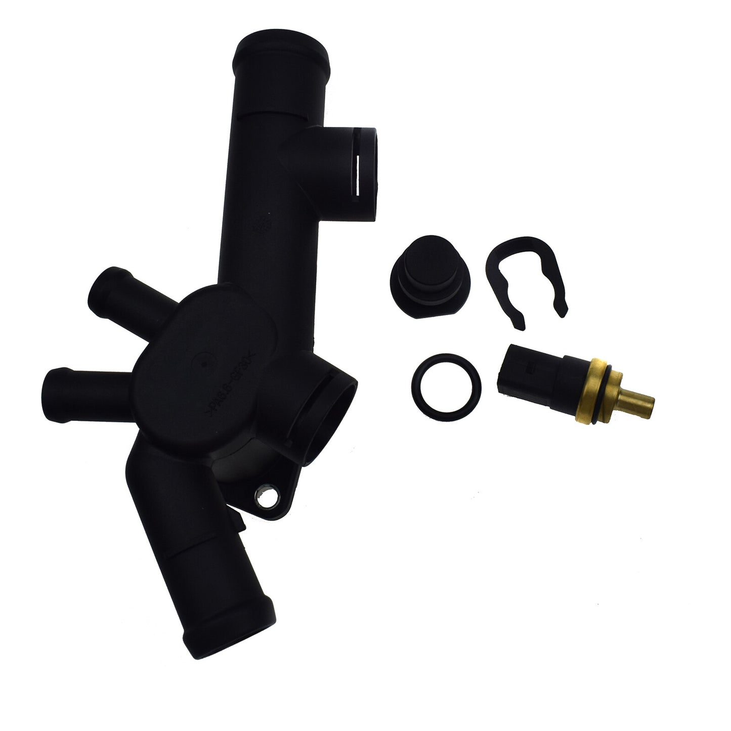 Coolant Flange Hose W/ Coolant Temperature Sensor for VW Beetle 2.0L 06A121132C